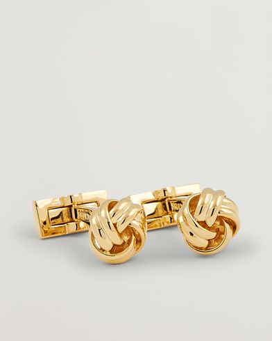 Herre | Manchetknapper | Skultuna | Cuff Links Black Tie Collection Knot Gold