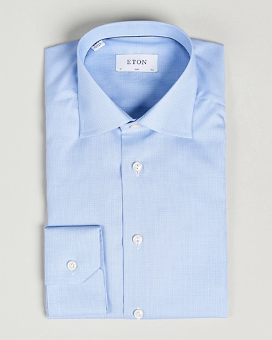 Herre | Formelle | Eton | Slim Fit Shirt Pepita Blue