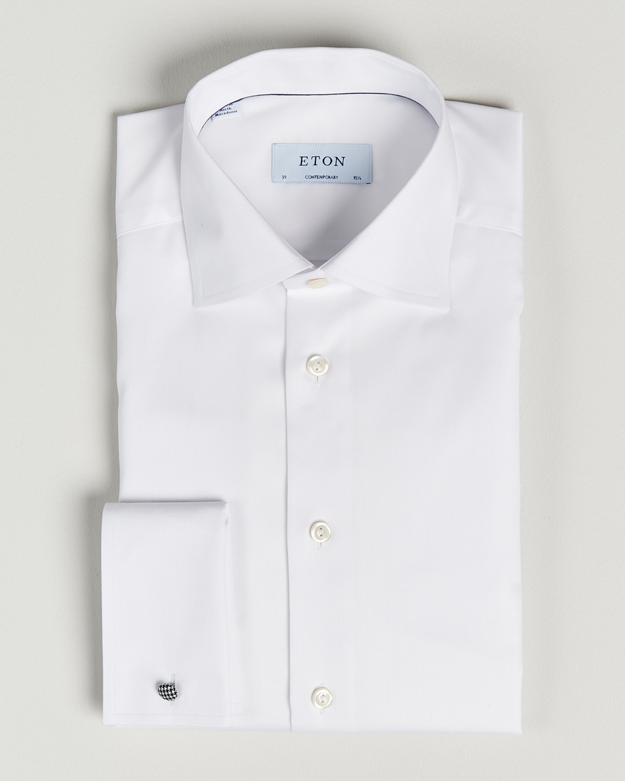 Eton Contemporary Fit Shirt Double Cuff White – Hvid