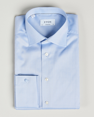 Herre | Nytår med stil | Eton | Contemporary Fit Shirt Double Cuff Blue
