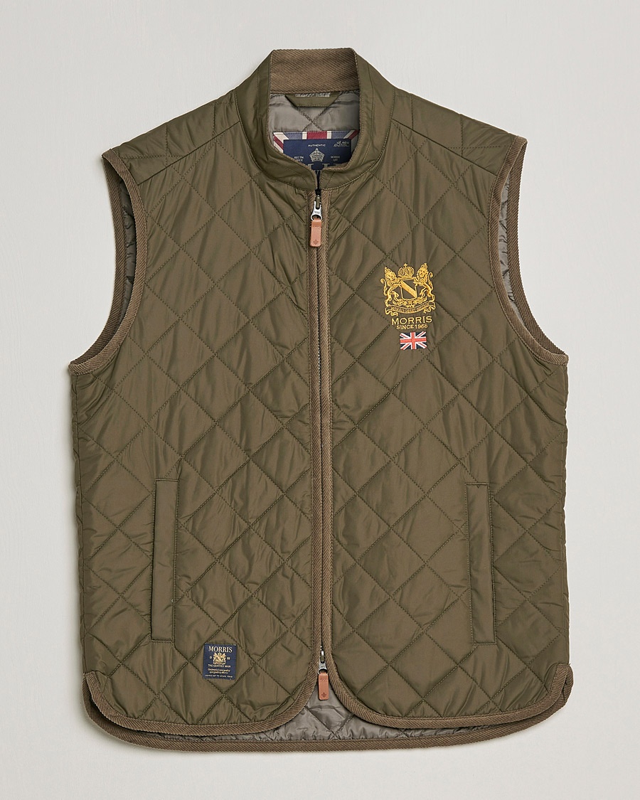 Morris Trenton Quilted Vest Olive – Grøn