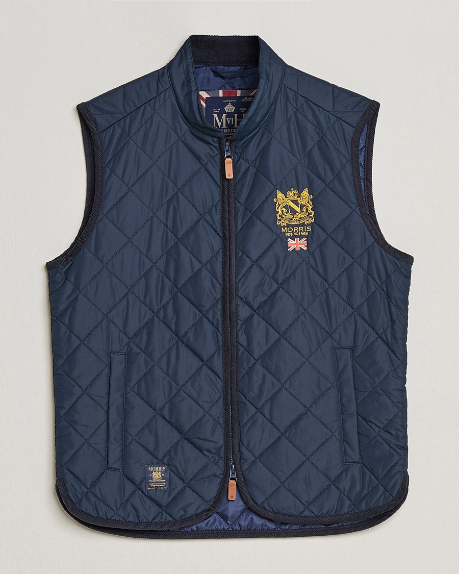 Morris Trenton Quilted Vest Old Blue – Blå