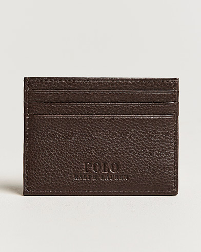 Herre | Tilbehør | Polo Ralph Lauren | Pebble Leather Slim Card Case Brown