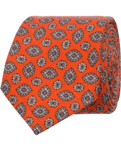 Herre |  | Eton | Flower Tie 7 cm Mulit/Orange