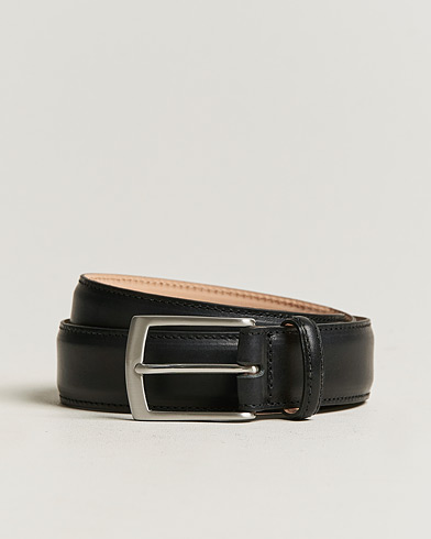 Glat Bælte |  Henry Leather Belt 3,3 cm Black