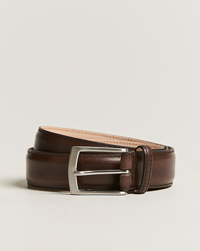 Herre | Mørkt tøj | Loake 1880 | Henry Leather Belt 3,3 cm Dark Brown