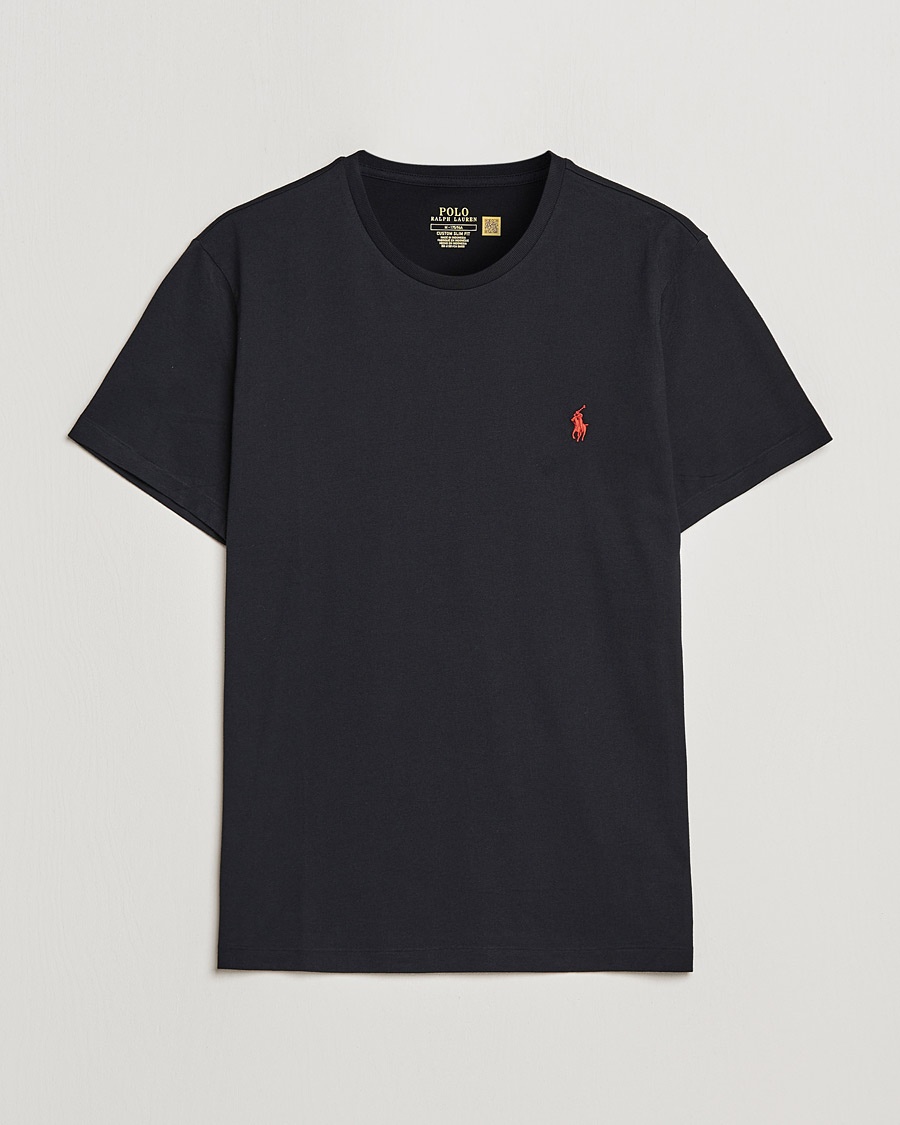 Polo Ralph Lauren Custom Slim Fit Tee RL Black – Sort