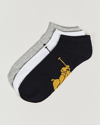 Herre | Undertøj | Polo Ralph Lauren | 3-Pack Sneaker Socks Grey/Black/White