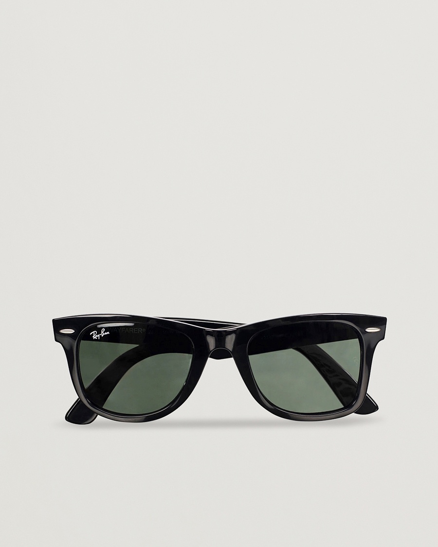 Ray-Ban Original Wayfarer Sunglasses Black/Crystal Green – Sort