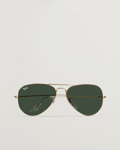 Herre | Buede solbriller | Ray-Ban | 0RB3025 Aviator Large Metal Sunglasses Arista/Grey Green