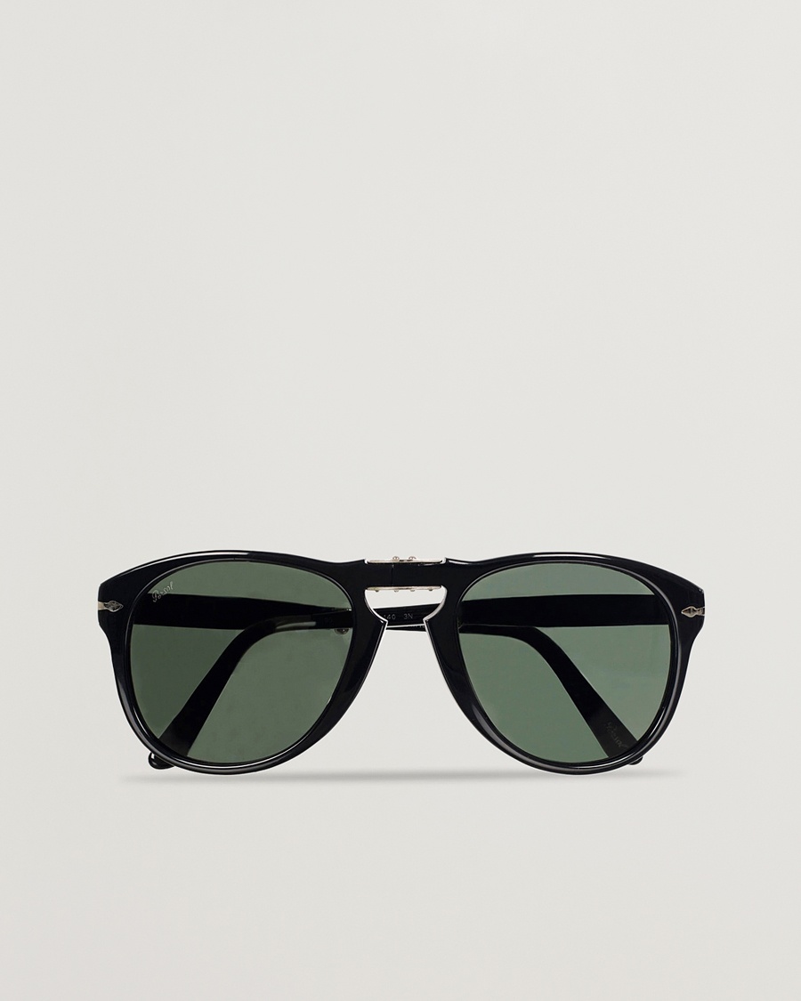Persol 0PO0714 Folding Sunglasses Black/Crystal Green – Sort