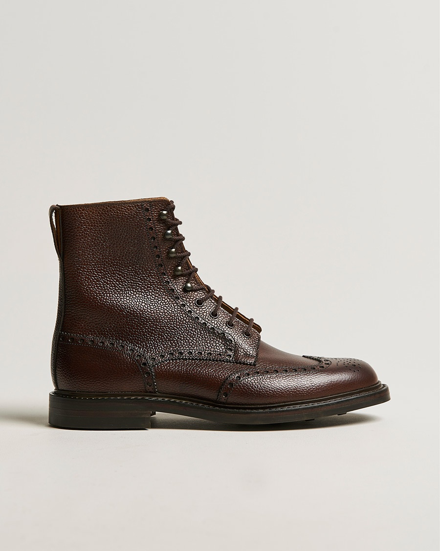 Crockett & Jones Islay Boot Dark Brown Grained Calf – Brun
