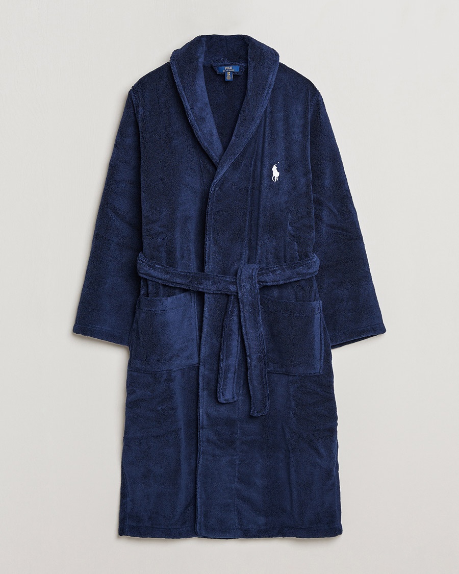 Polo Ralph Lauren Shawl Robe Navy – Blå