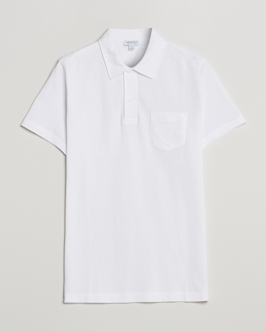Sunspel Riviera Polo Shirt White – Hvid