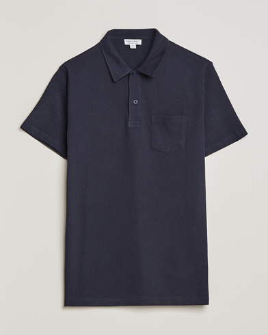 Herre | Kortærmede polotrøjer | Sunspel | Riviera Polo Shirt Navy
