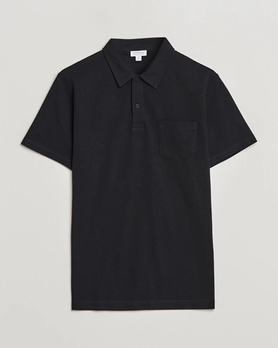 Herre |  | Sunspel | Riviera Polo Shirt Black