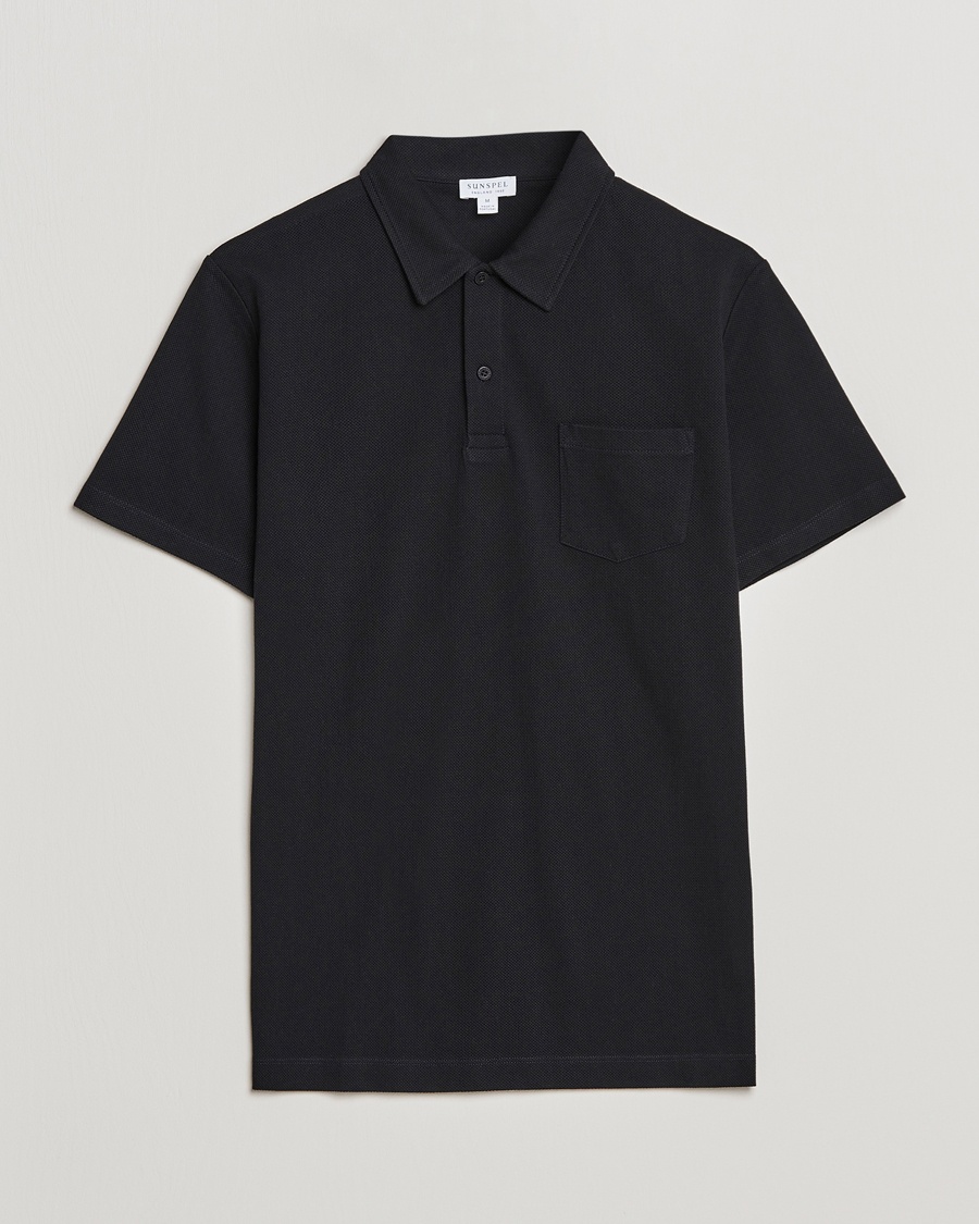 Sunspel Riviera Polo Shirt Black – Sort