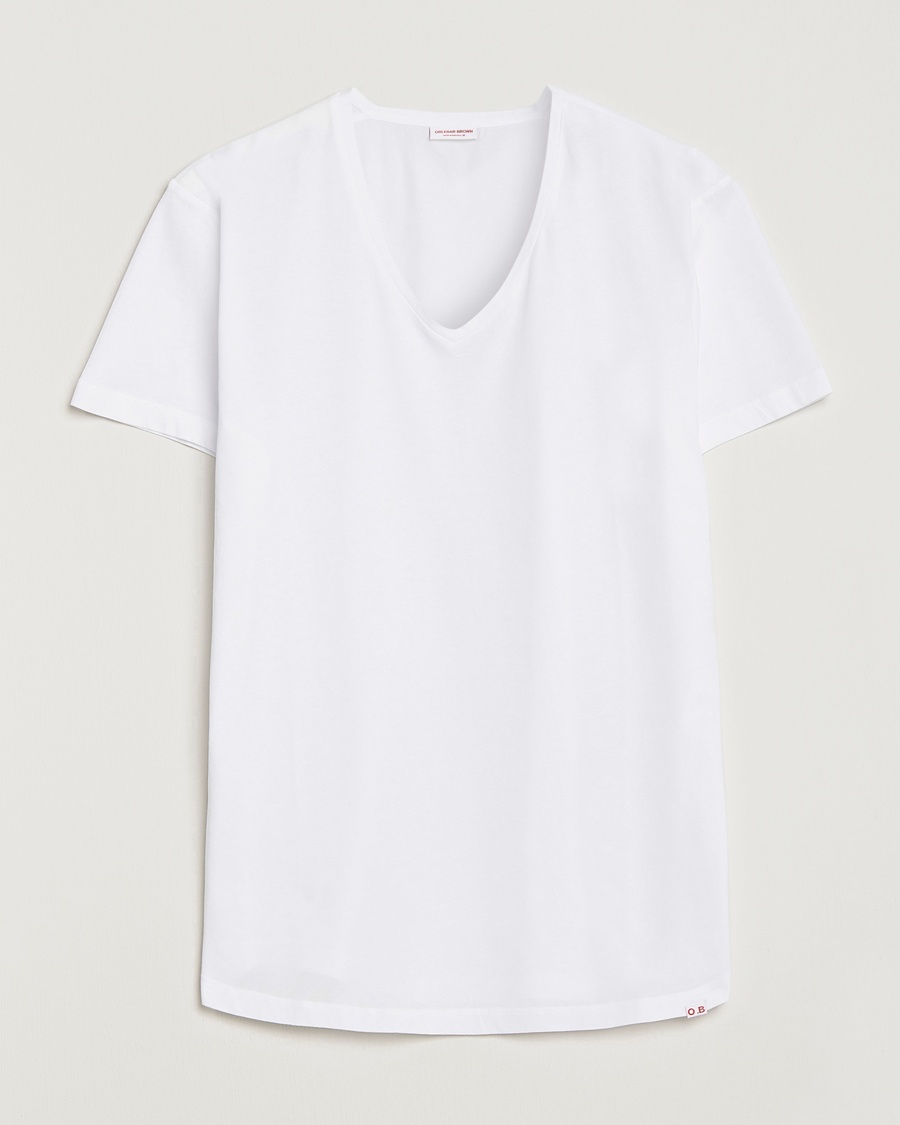 Orlebar Brown OB V-Neck Tee White – Hvid