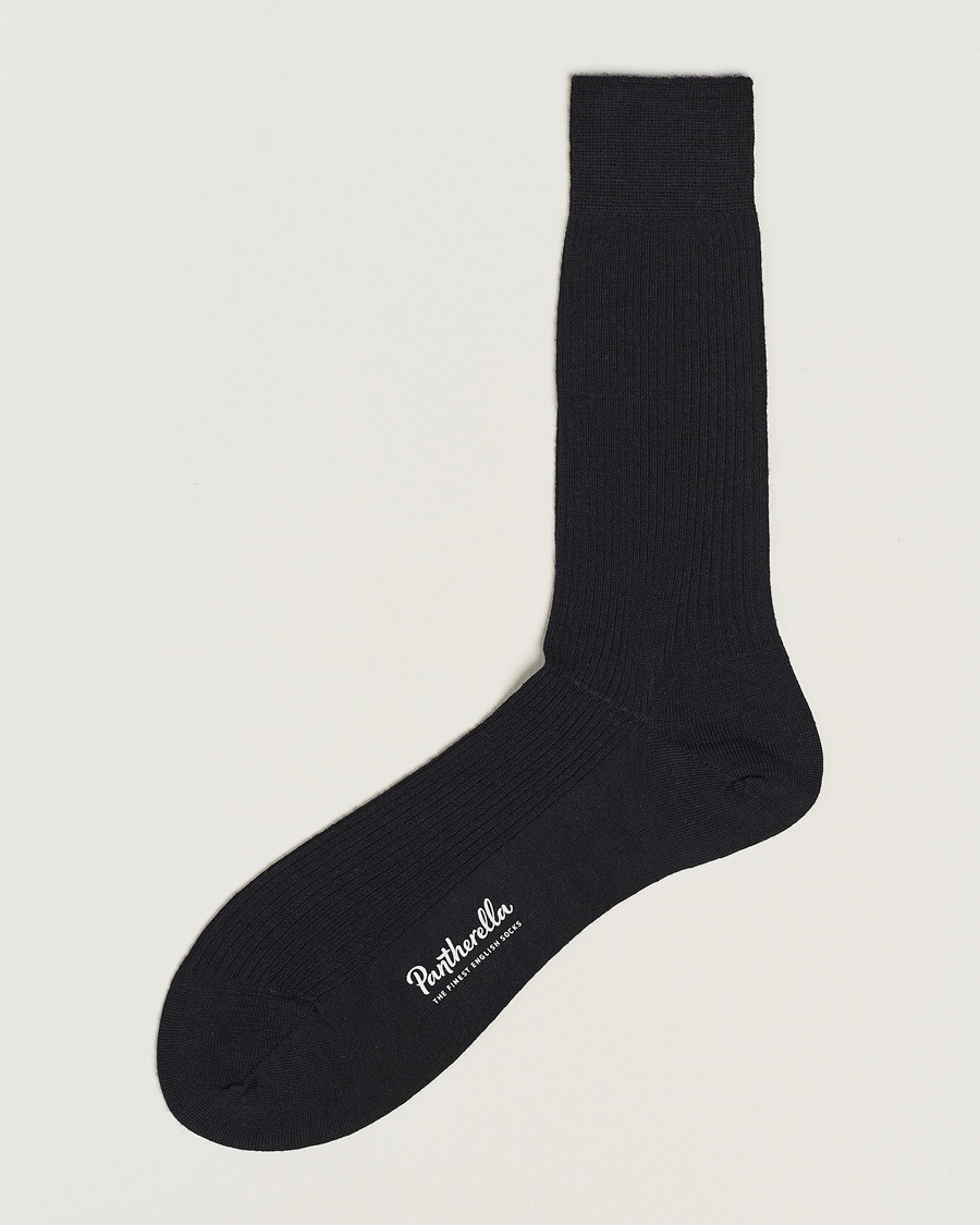 Pantherella Naish Merino/Nylon Sock Black – Sort