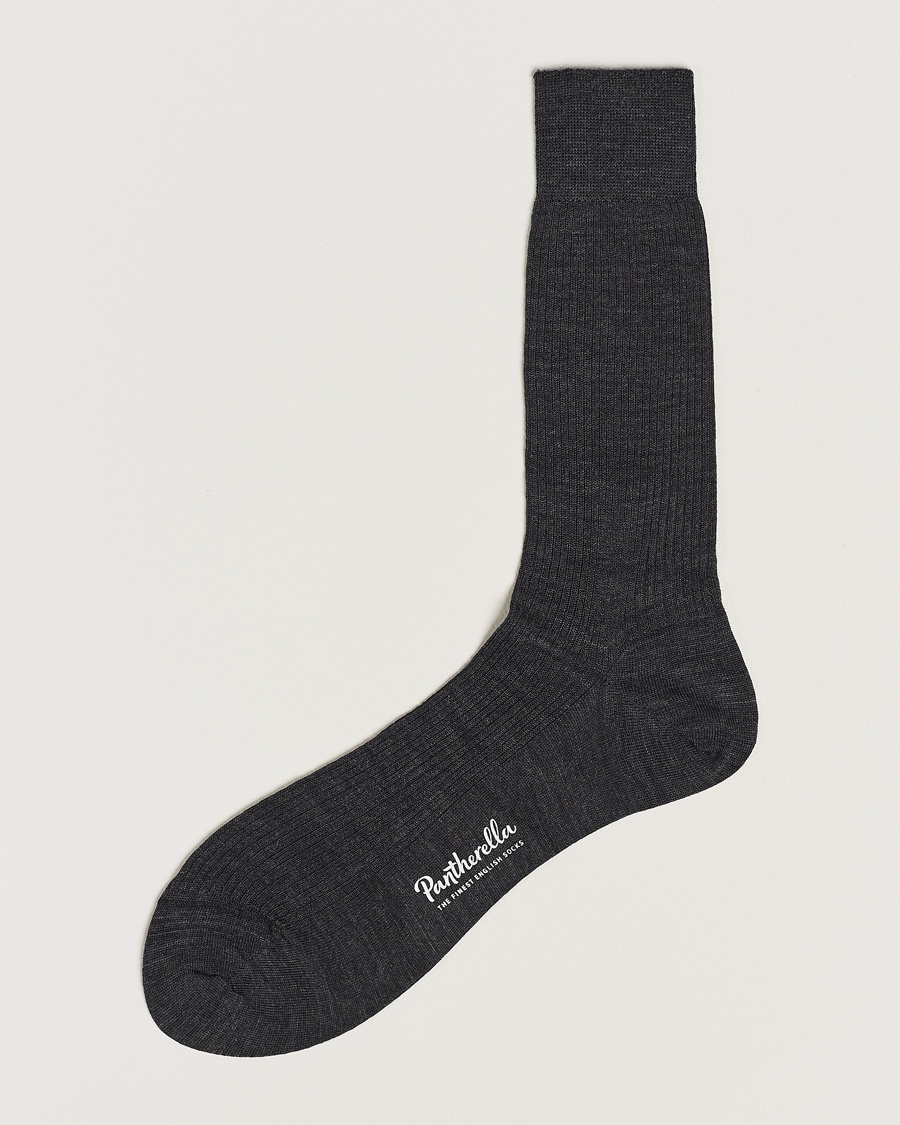 Pantherella Naish Merino/Nylon Sock Charcoal – Grå