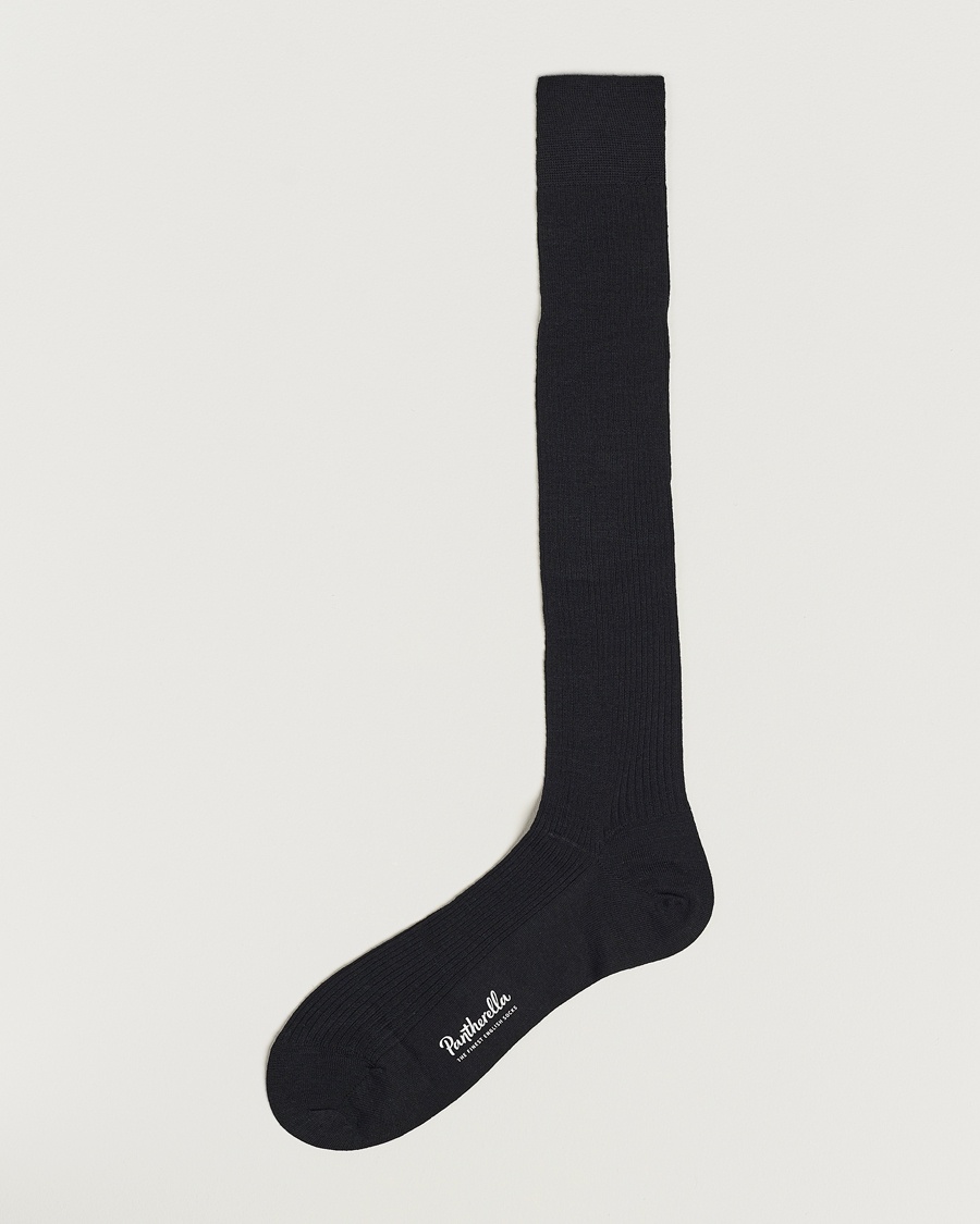 Pantherella Naish Long Merino/Nylon Sock Black – Sort