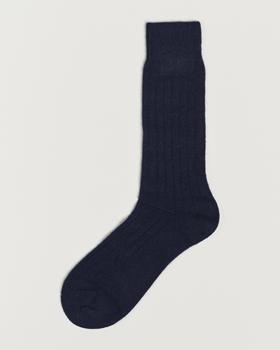 Wardrobe basics |  Waddington Cashmere Sock Navy