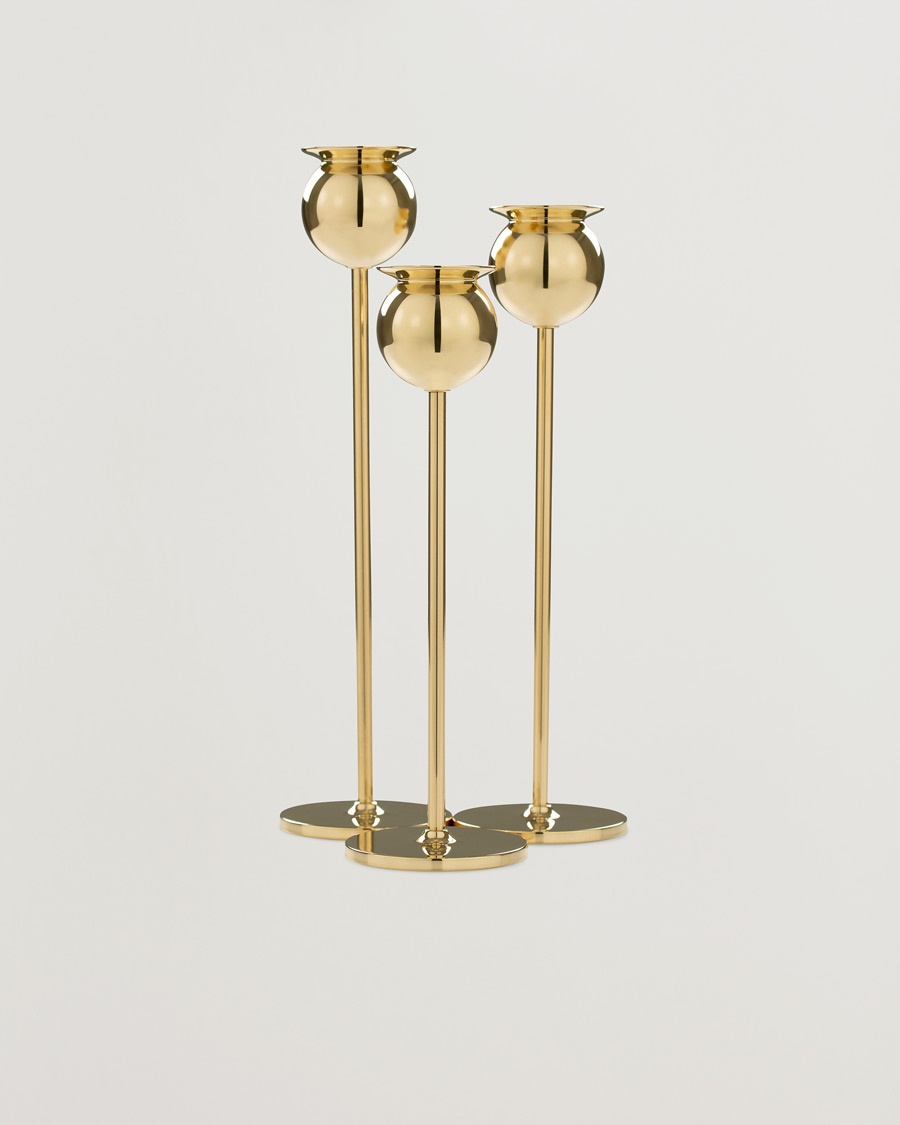  The Tulip Candlestick Brass Set of Three