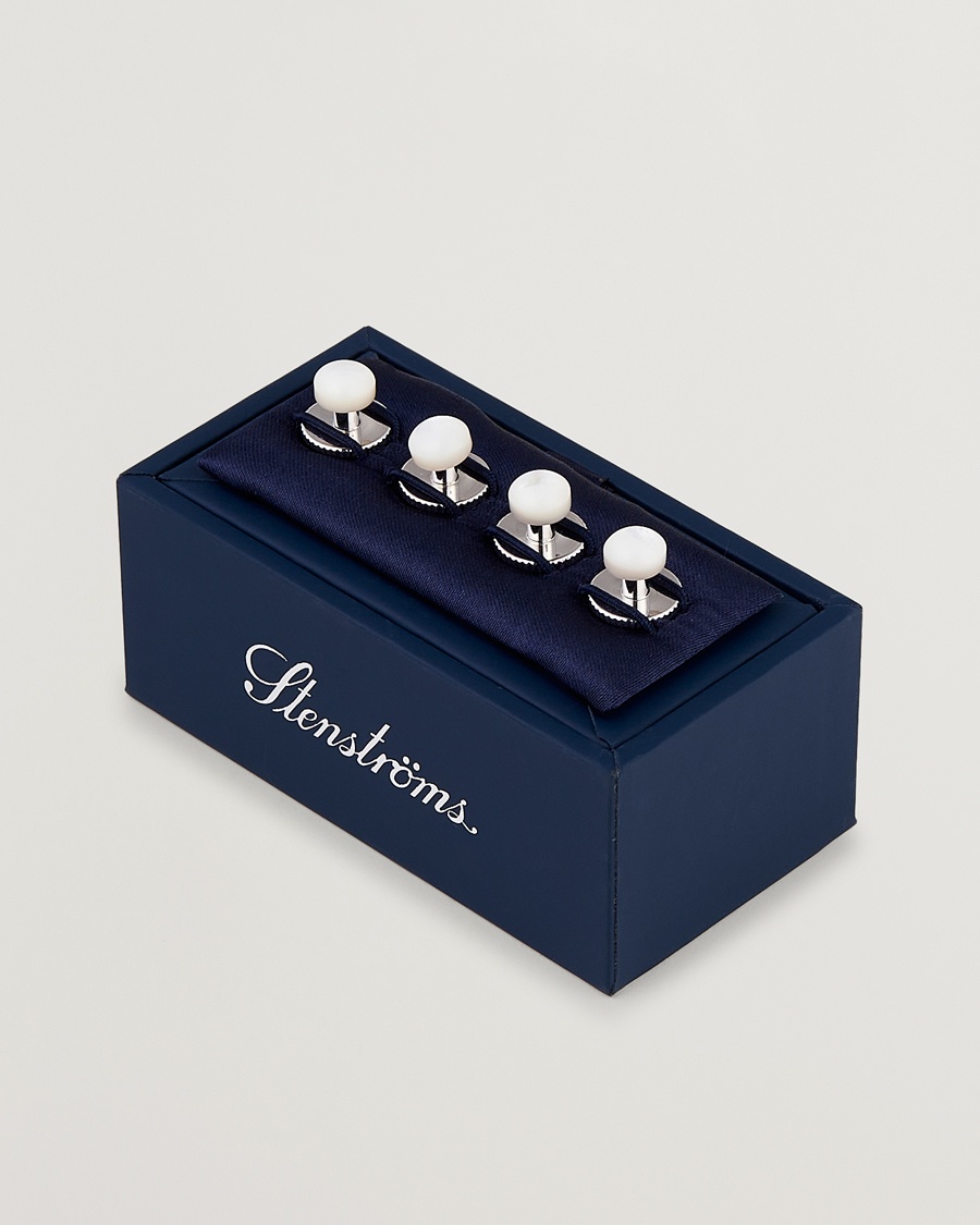Stenströms Shirt Studs White – Hvid