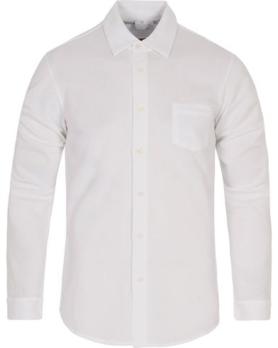  Long Sleeve Pique Shirt White