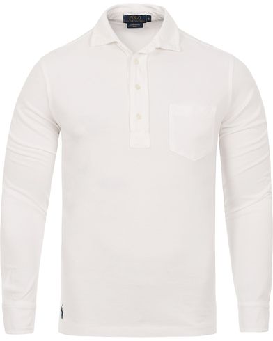  Featherweight Long Sleeve Mesh Polo White