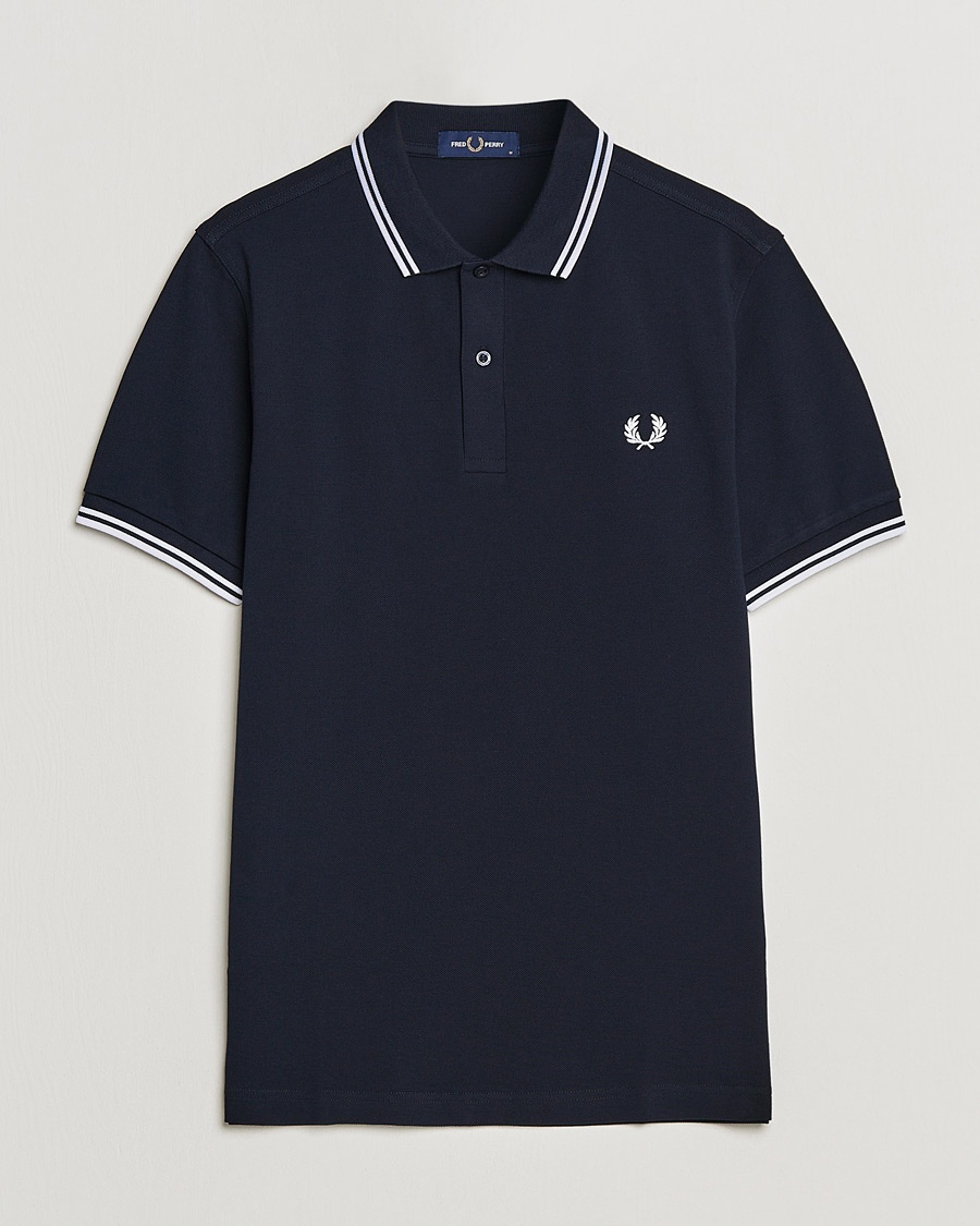 Fred Perry Twin Tipped Polo Shirt Navy/White – Blå