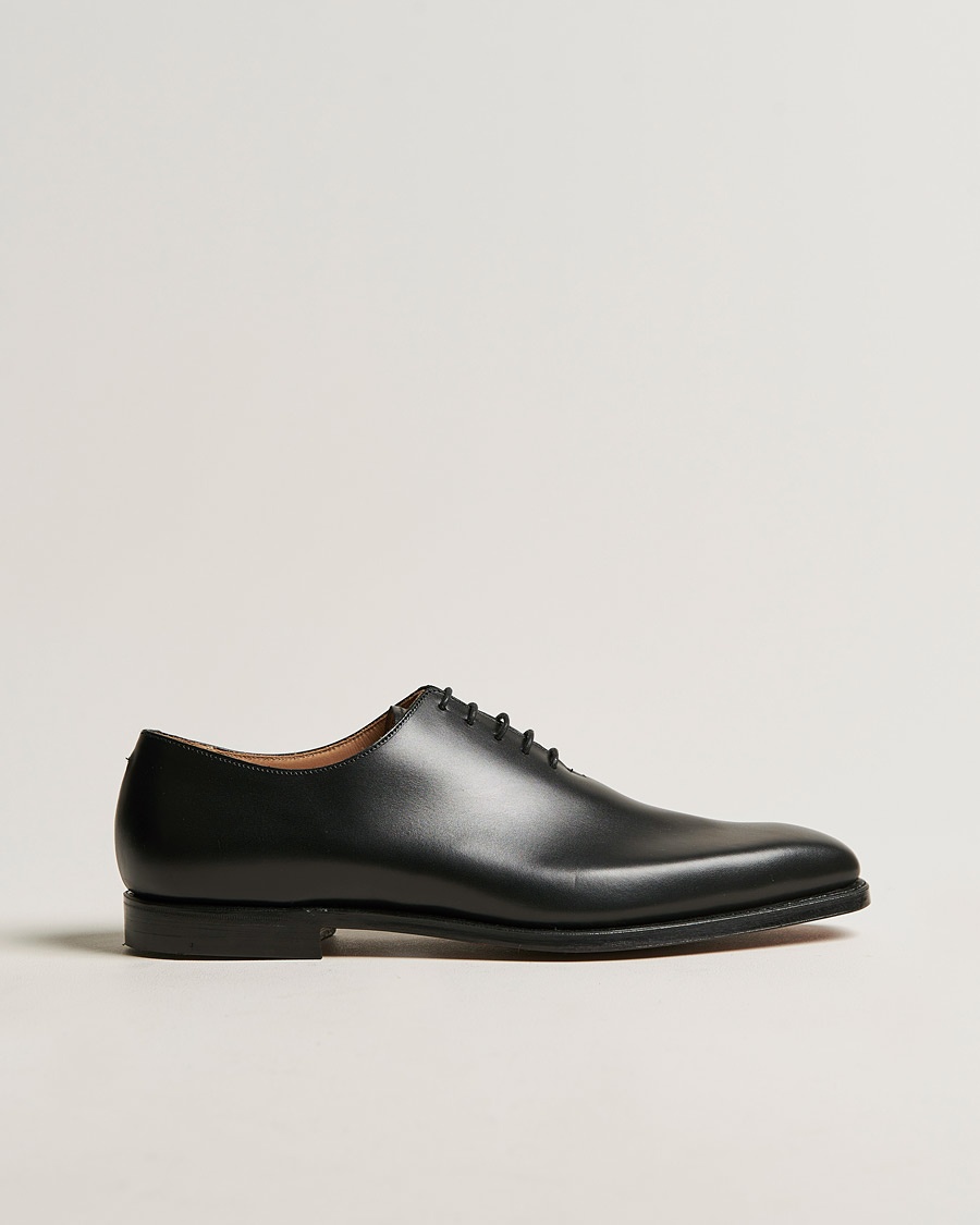 Crockett & Jones Alex Wholecut Oxford Black Calf – Sort