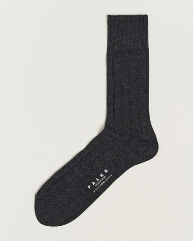 Herre | Sokker i merinould | Falke | Lhasa Cashmere Socks Antracite Grey