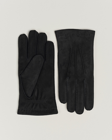 Herre |  | Hestra | Arthur Wool Lined Suede Glove Black