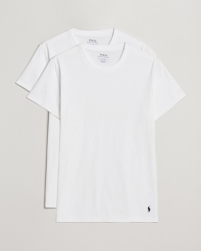 Herre | Kortærmede t-shirts | Polo Ralph Lauren | 2-Pack Cotton Stretch White