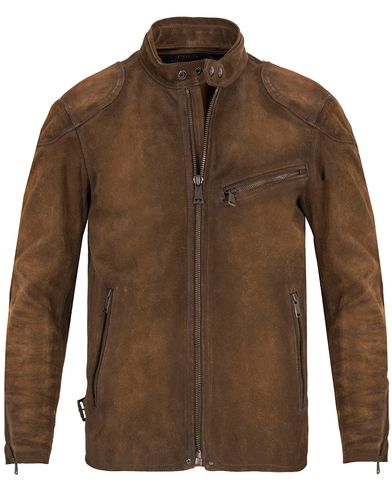  Cafe Racer Suede Jacket Smith Brown