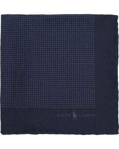 Textured Woolen Print Dot Pocket Square Navy/Blue