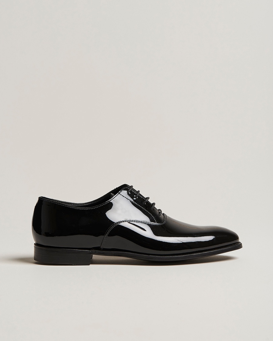 Crockett & Jones Overton Oxfords Black Patent – Sort