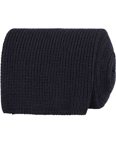  Stefano Knitted 8cm Tie Navy