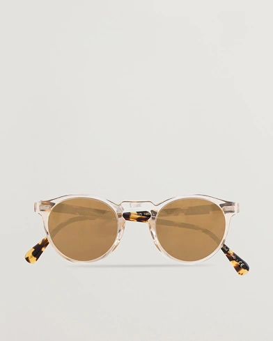 Herre | Runde solbriller | Oliver Peoples | Gregory Peck Sunglasses Honey/Gold Mirror