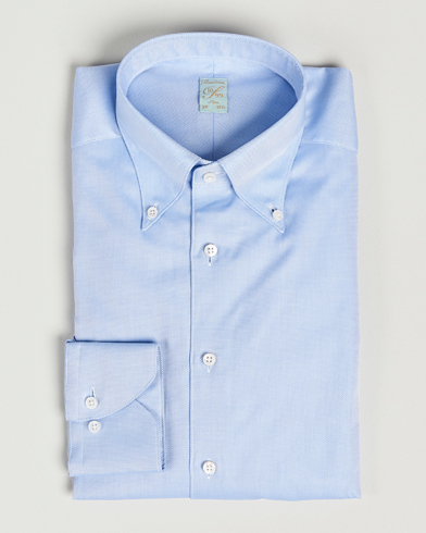 Herre | Business & Beyond | Stenströms | 1899 Slimline Supima Cotton Structure Shirt Blue