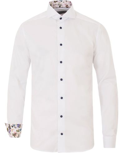  Slim Fit Signature Twill Contrast Shirt White