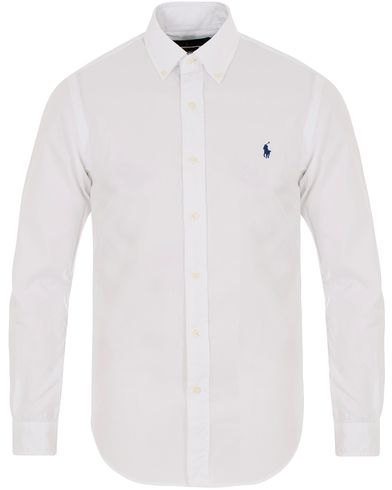  Slim Fit Garment Dyed Twill Shirt White