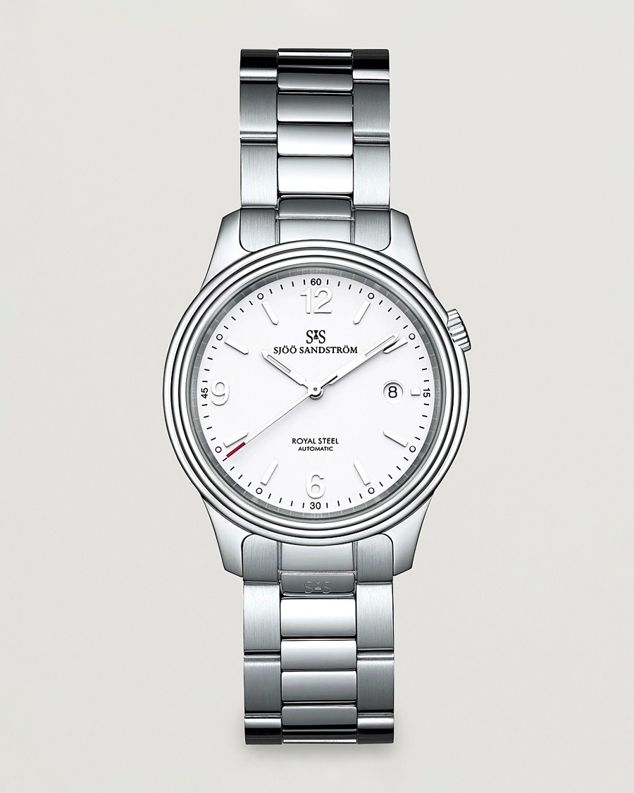 Herre | Stållænke | Sjöö Sandström | Royal Steel Classic 41mm White and Steel