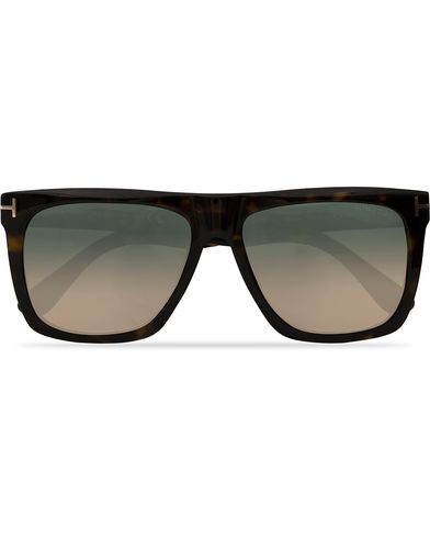Firkantede solbriller |  Morgan FT0513 Sunglasses Dark Havana/Gradient Blue