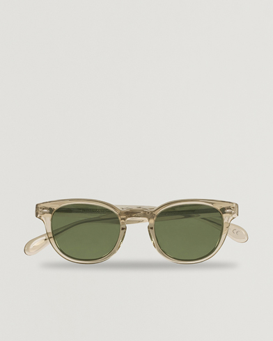 Firkantede solbriller |  Sheldrake Sunglasses Buff/Crystal Green
