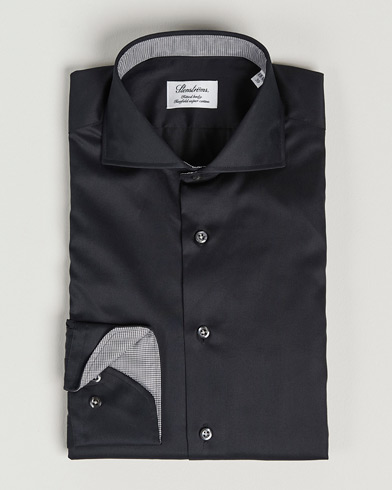 Herre |  | Stenströms | Fitted Body Contrast Shirt Black