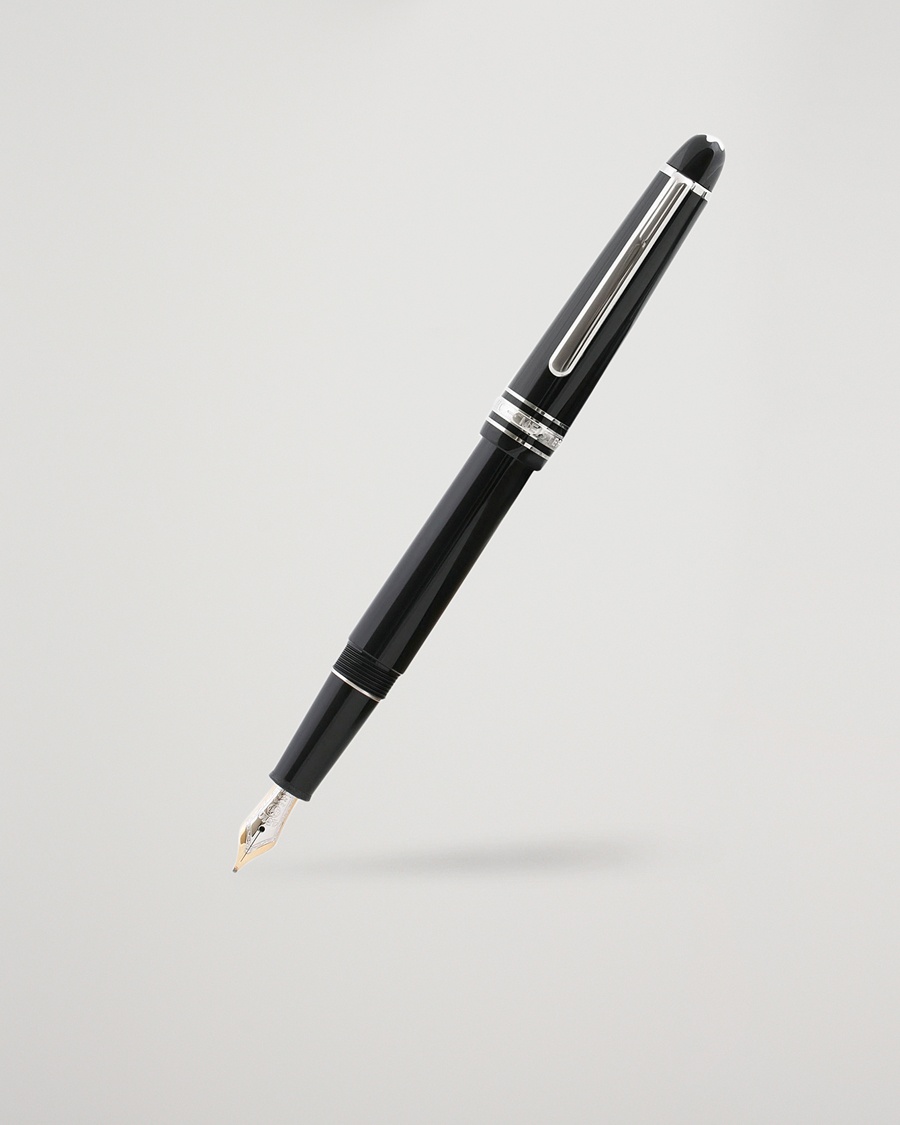 Montblanc 145 Meisterstück M Fountain Pen Platinum Line – Sort