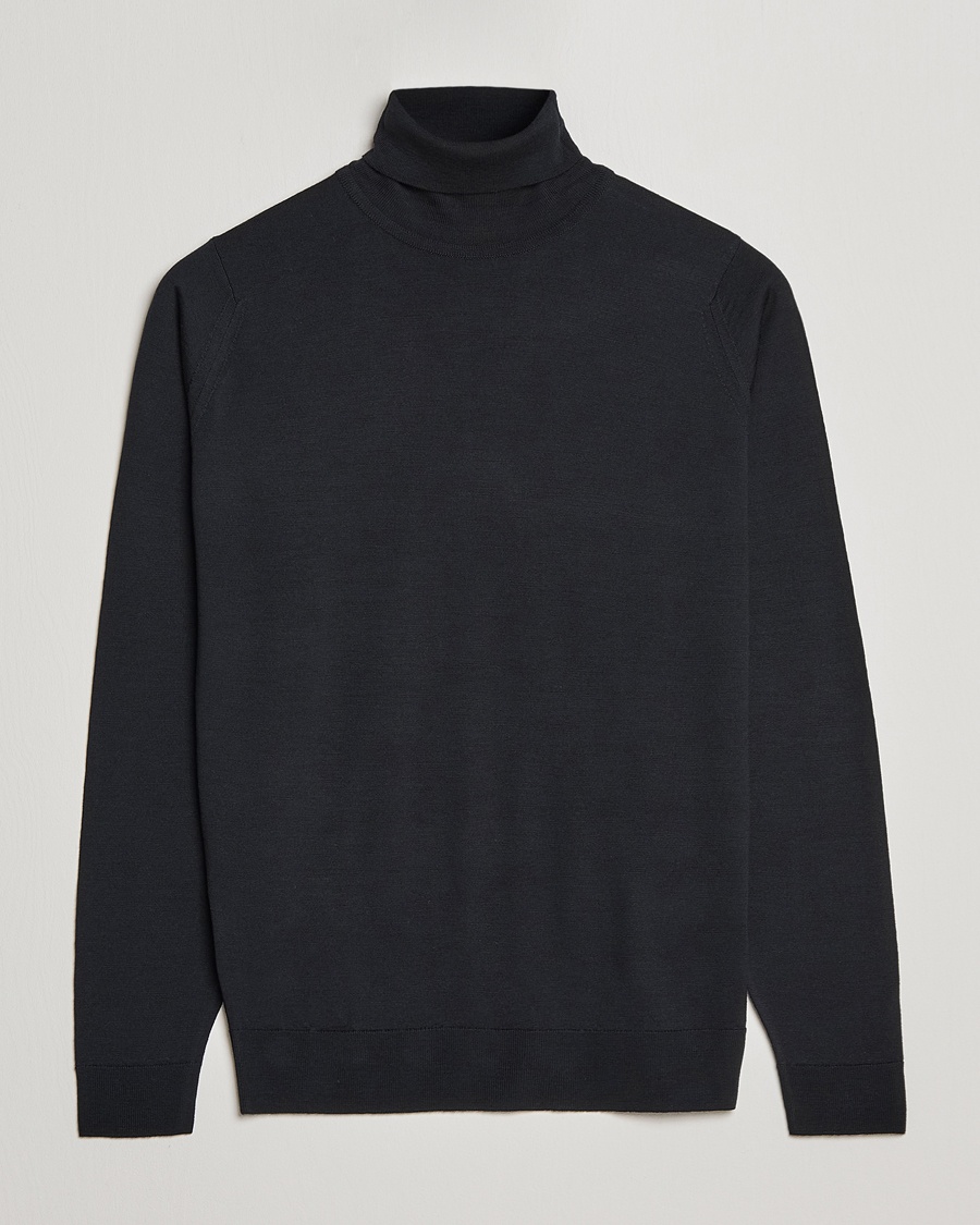  Cherwell Extra Fine Merino Rollneck Black