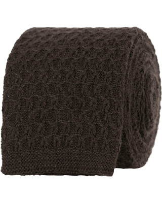  Cashmere Knitted 6 cm Tie Brown